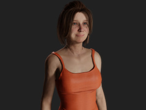 Modest Woman in Casual Attire 3D 모델