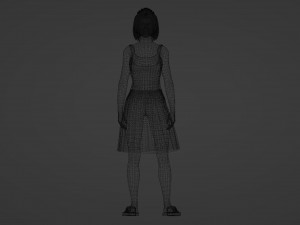 Modest Woman in Casual Attire 3D Model