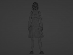Modest Woman in Casual Attire 3D Model