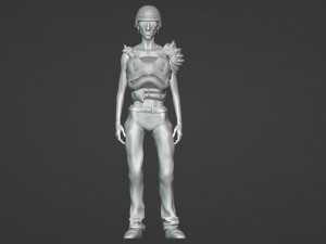 Strange Cyberpunk Soldier 3D Модель