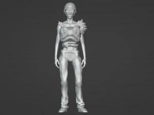 Дивний кіберпанк-солдат 3D Модель