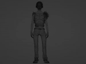 Дивний кіберпанк-солдат 3D Модель