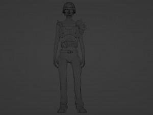 Strange Cyberpunk Soldier 3D Модель