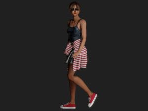 Sophia confident youth Model 3D