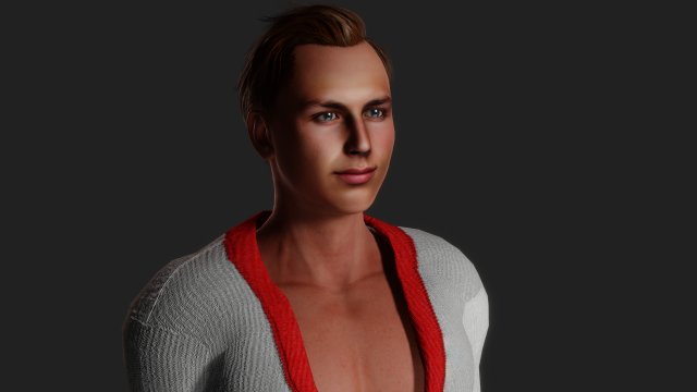 Contemporary Handsome Young Man Modelo 3D .c4d .max .obj .3ds .fbx .stl .blend 