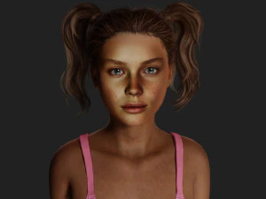 &Eacute;tudiant athl&eacute;tique aux taches de rousseur Modèle 3D