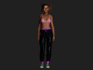 Athletic Freckled Student 3D Model