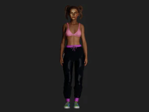 Athletic Freckled Student 3D Model