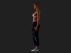 Athletic Freckled Student 3D Model