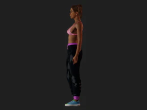 Athletic Freckled Student 3D Model