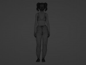 Athletic Freckled Student 3D Model