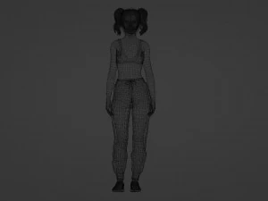 Athletic Freckled Student 3D Model