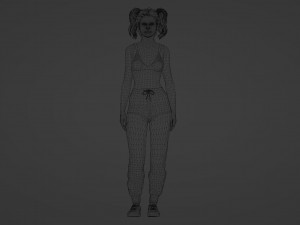 Athletic Freckled Student 3D Model