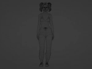 Athletic Freckled Student 3D Model