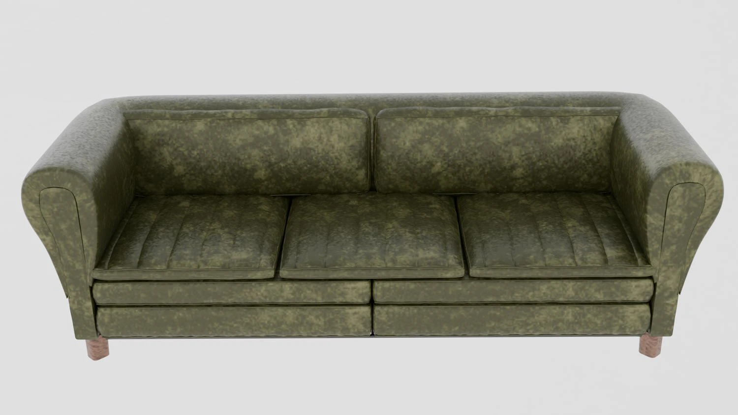 Dark Green Spotted Leather Sofa 3D Model .c4d .max .obj .3ds .fbx .stl .blend 