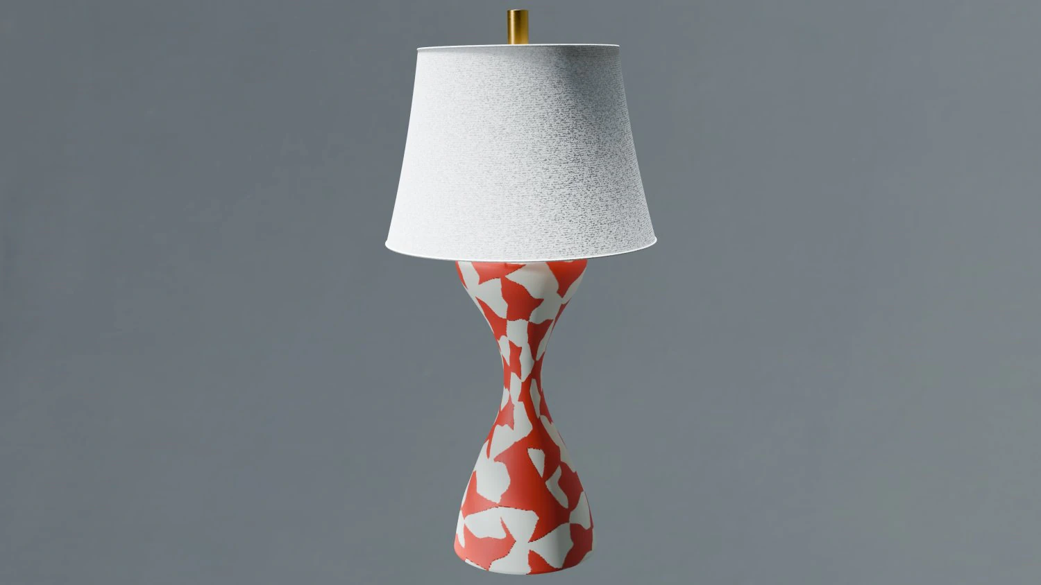 Modern hourglass shaped table lamp with red spots 3D Model .c4d .max .obj .3ds .fbx .stl .blend 