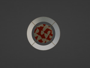 Modern hourglass shaped table lamp with red spots Modèle 3D
