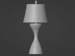 Modern hourglass shaped table lamp with red spots 3D Model