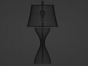 Modern hourglass shaped table lamp with red spots Modèle 3D