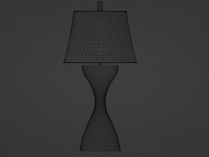 Modern hourglass shaped table lamp with red spots Modèle 3D