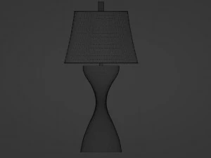 Modern hourglass shaped table lamp with red spots 3D Model