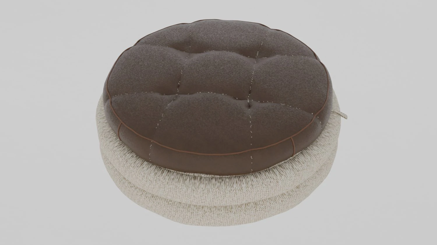 Oreo Cookie Ottoman 3D Model .c4d .max .obj .3ds .fbx .stl .blend 