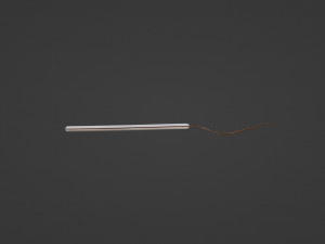 Sleek copper fork with durable white handle 3D Модель