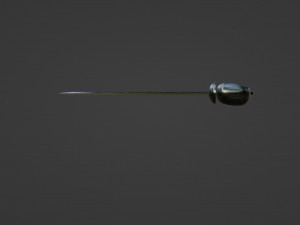 Shiny Silver Pirate Cutlass 3D Model