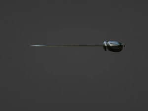 Shiny Silver Pirate Cutlass 3D Model