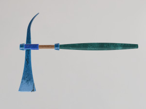 A Roman Dolabra with a light blue blade of cracked crystal 3D मॉडल