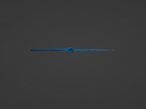A Roman Dolabra with a light blue blade of cracked crystal 3D Model