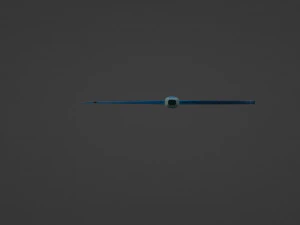 A Roman Dolabra with a light blue blade of cracked crystal 3D Model