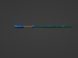 A Roman Dolabra with a light blue blade of cracked crystal 3D Model