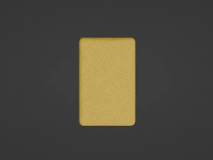 Yellow rectangular pouf with green legs 3D Model