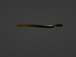 Tri-Parted Pointed Heraldic Shield Model 3D