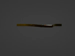 Tri-Parted Pointed Heraldic Shield 3D Model