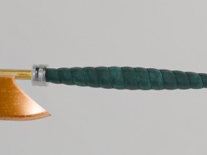 An axe with a green sheathed handle 3D Model