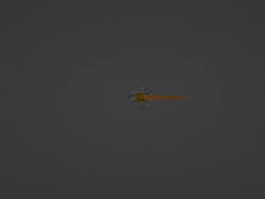 An axe with a green sheathed handle 3D Model