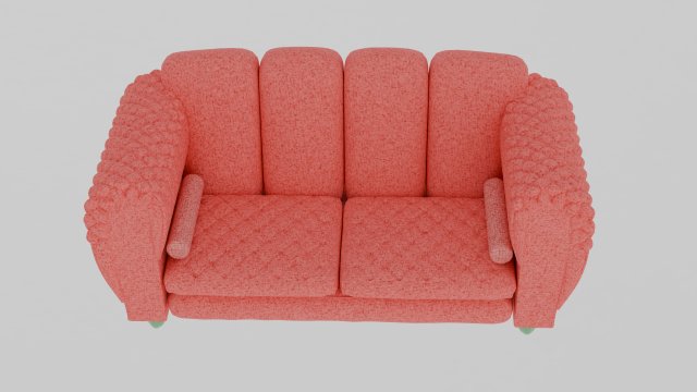A sofa resembling a strawberry 3D Модель .c4d .max .obj .3ds .fbx .stl .blend 