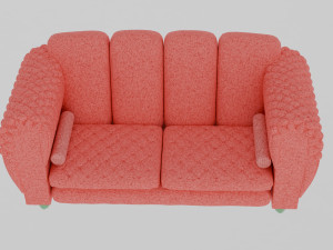 A sofa resembling a strawberry Modelo 3D