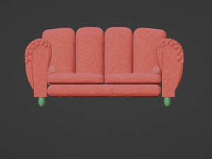 A sofa resembling a strawberry 3D Модель