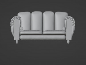 A sofa resembling a strawberry 3D Модель