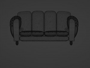 A sofa resembling a strawberry 3D Модель