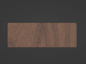 A long dining table with support beams and medium-thick rectangular legs 3D Model