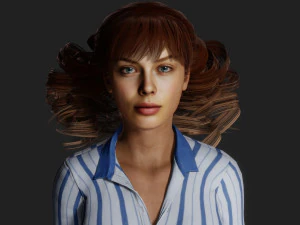 Vrouw met perfecte gelaatstrekken 3D Model