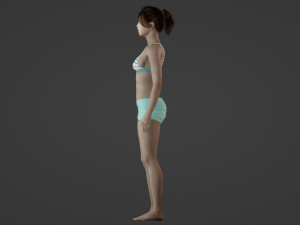 Chinese top model in swimsuit 3D 모델