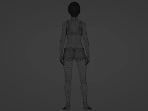 Chinese top model in swimsuit 3D Model