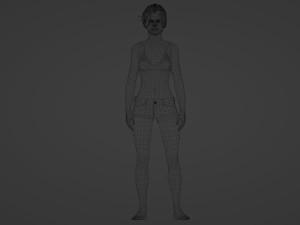 Chinese top model in swimsuit 3D 모델