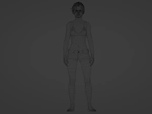 Chinese top model in swimsuit 3D Model