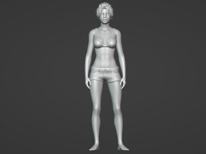 Chinese top model in swimsuit 3D 모델